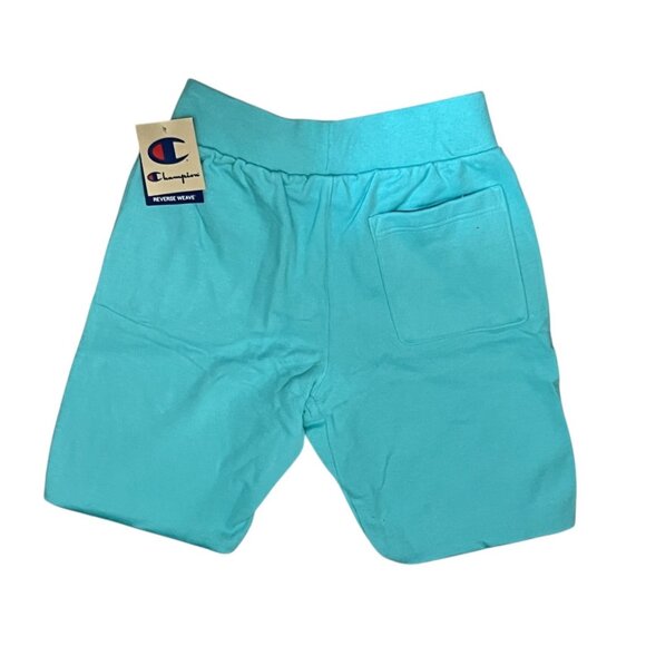 Champion Reverse Weave C Shadow Cut-Off Shorts Sz Small Blue Unisex Mens - Picture 5 of 7